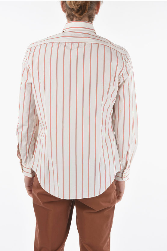 Corneliani Bengal Striped Spread Collar Shirt men Glamood Outlet