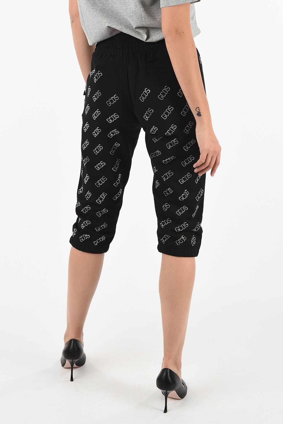 GCDS Bermuda in Jersey con Strass donna - Glamood Outlet