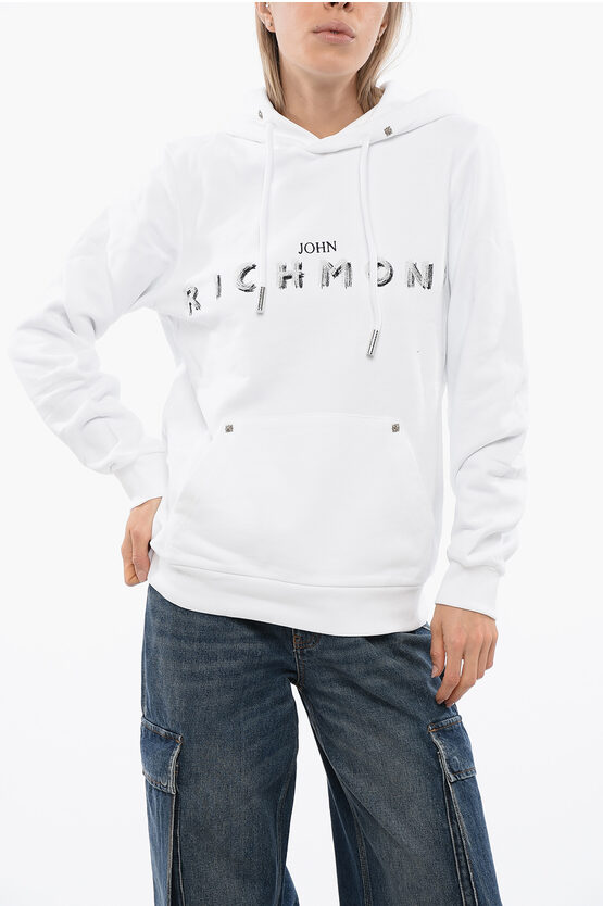 John Richmond Betto Hoodie Sweatshirt With Embroidered Logo