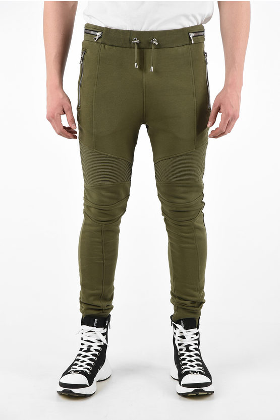 Balmain Biker Joggers with Zip Details 