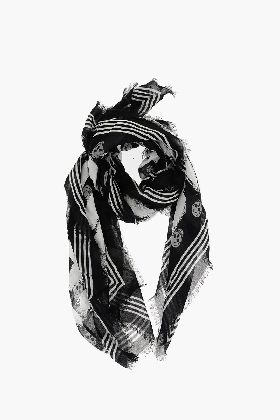 Alexander McQueen Biker Scarf with All-Over Skull Print men