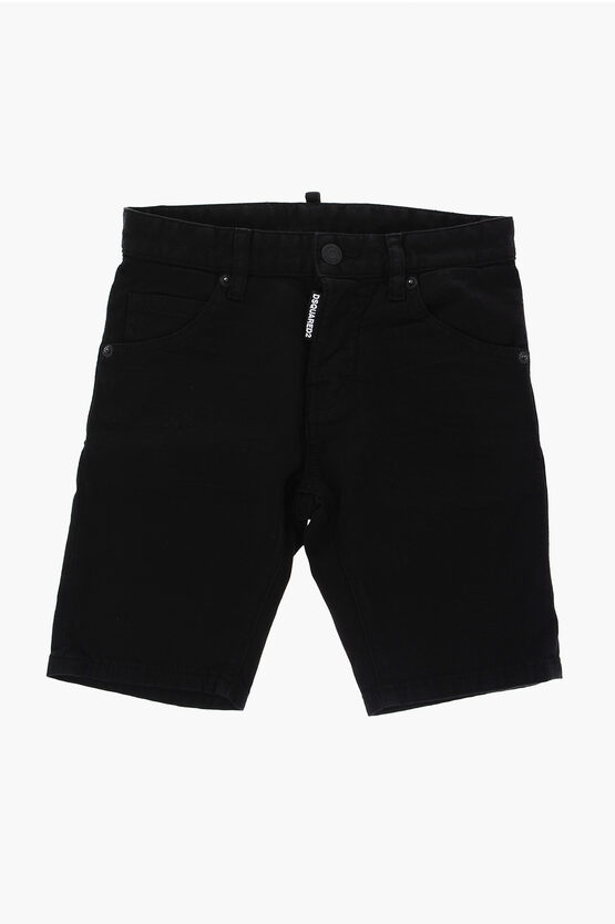 Dsquared2 Jeans Shorts Schwarz Dsquared2 Kids BLACK BULL Dark Wash