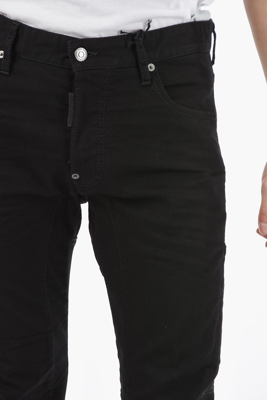 Dsquared2 BLACK BULL Straight-leg TIDY BIKER Denims with Logo