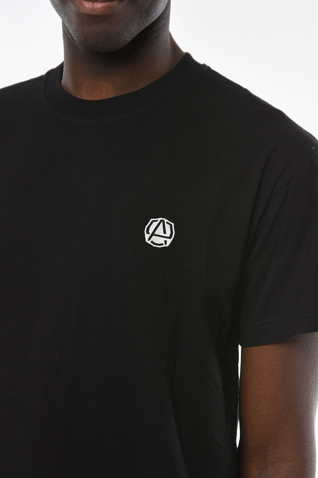 Ambush BLACK CLOUD Crew-neck T-shirt with Contrasting Logoed Embroidery ...