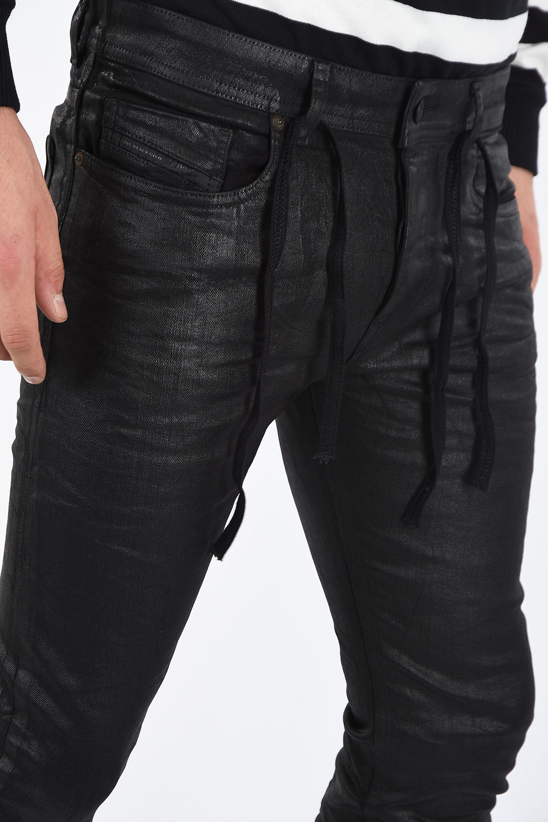 Diesel BLACK GOLD 15cm Waxed Denim Jeans men - Glamood Outlet