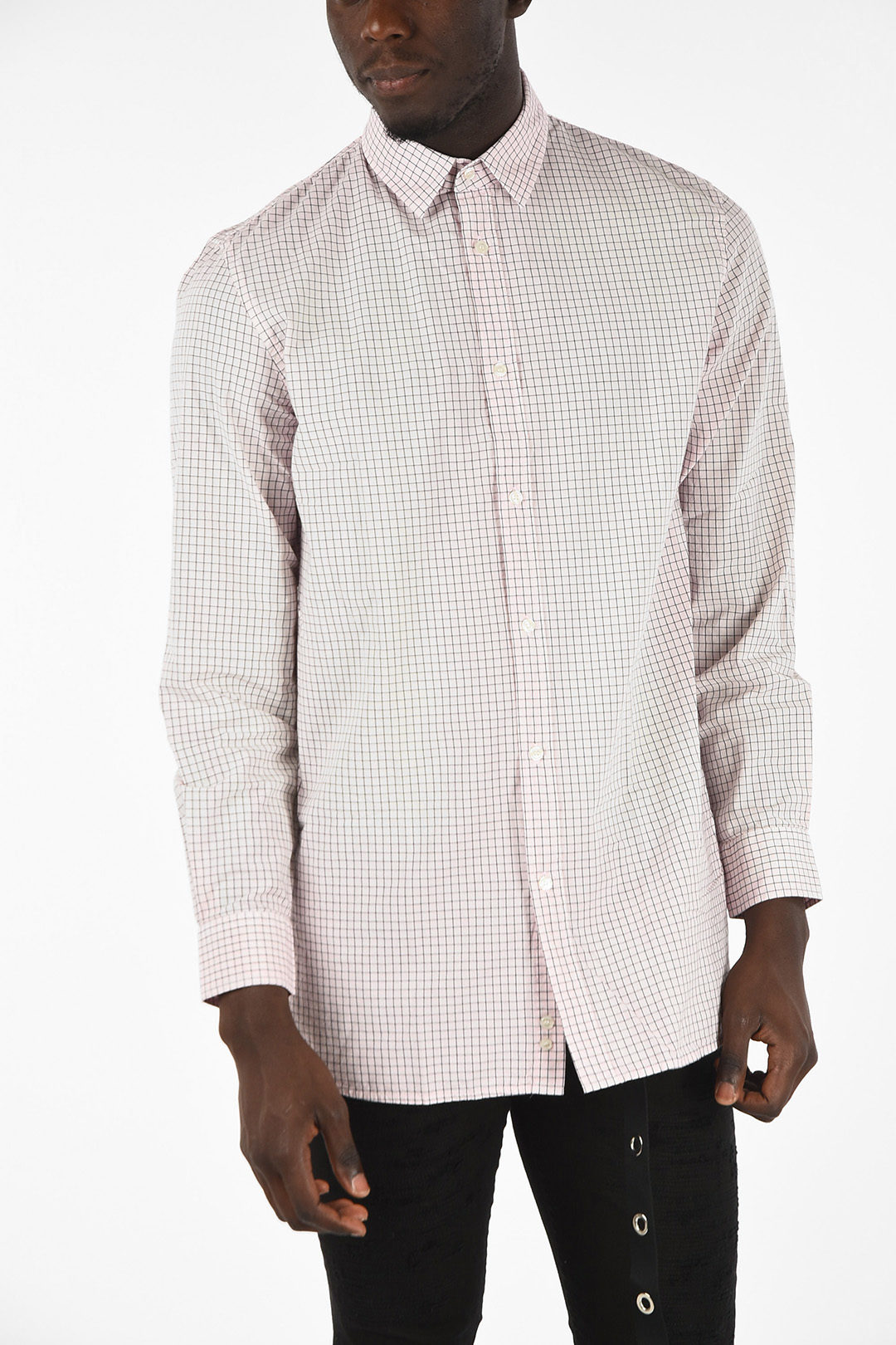 black and gold button down