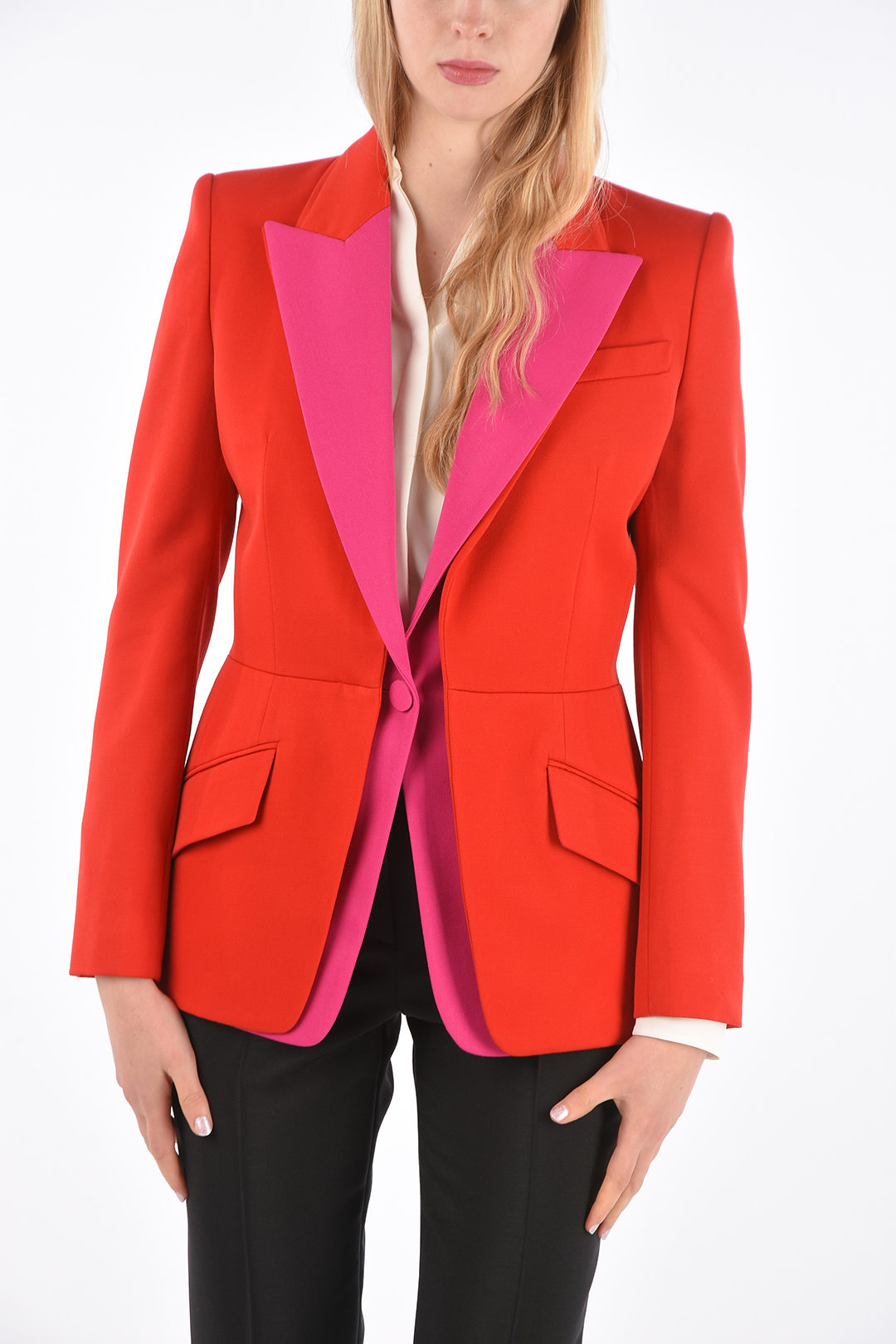 alexander mcqueen red blazer