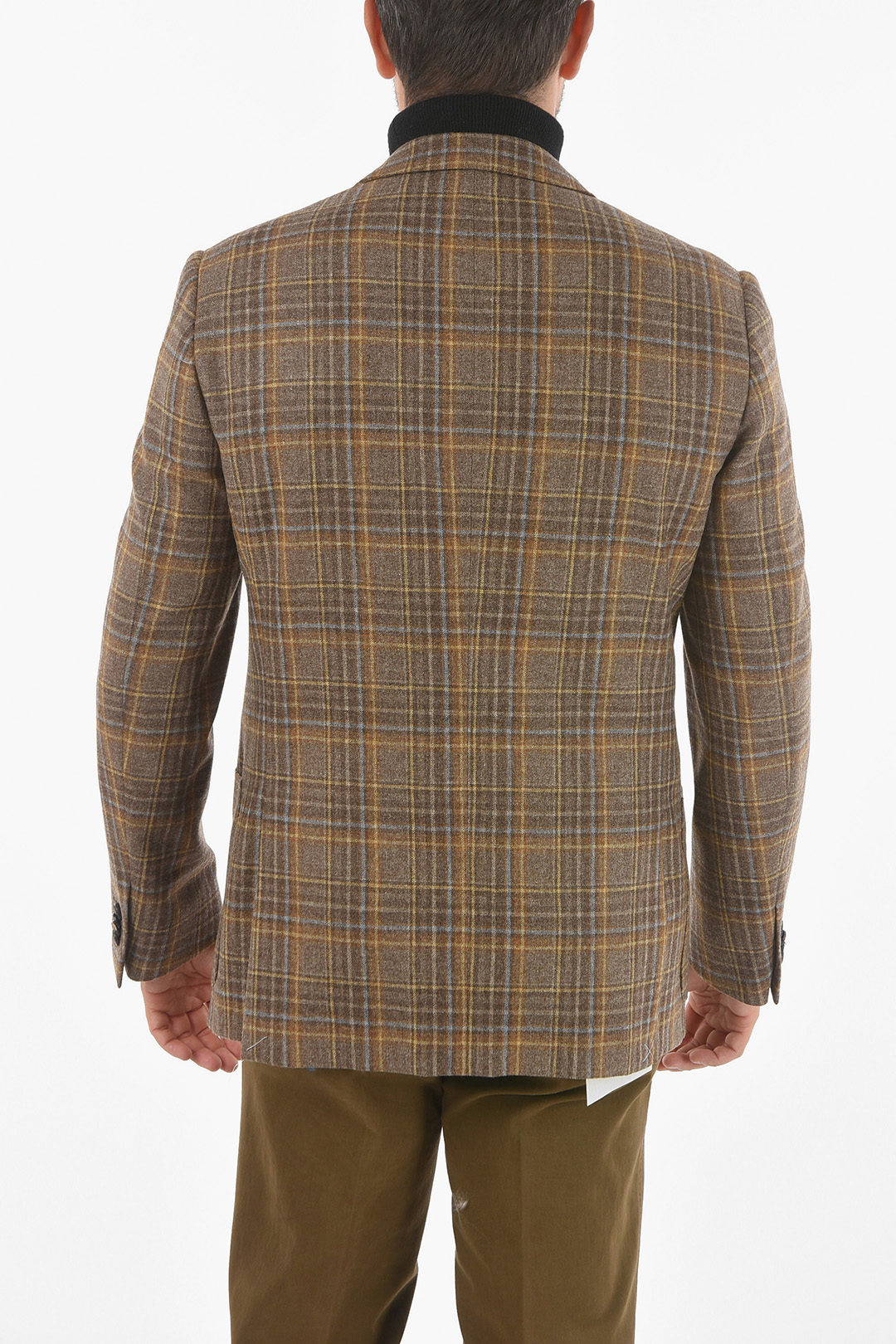 Giacca Blazer Hugo Boss Jeffery 212 Lana Grigio E Rosso Taglia 38R Uomo