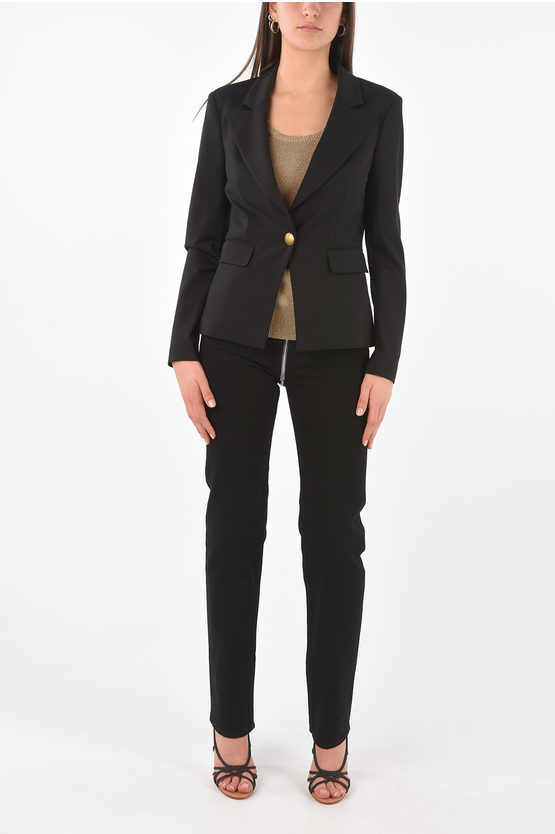 KAFFE Blazer Donna Monopetto Con Risvolto A Tacca | Slim Fit, Lunghezza Fianchi | 68% Poliestere, 28% Viscosa - Foto 4