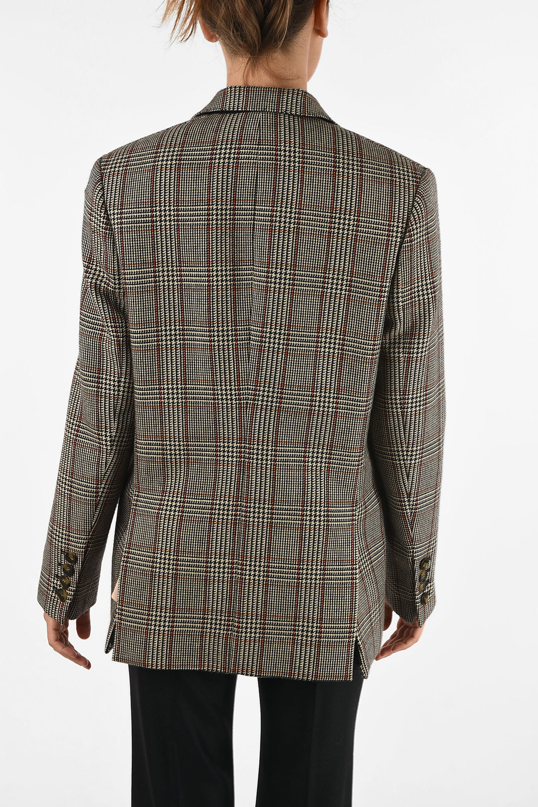 Stella McCartney blazer Principe di galles in lana donna - Glamood Outlet