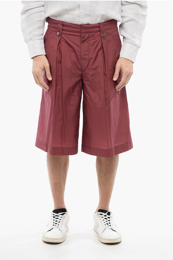 Corneliani Blended Cotton Shorts With Hidden Fastening