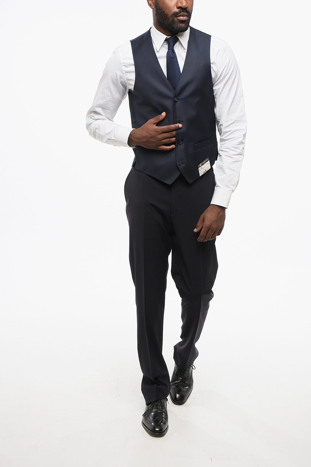 Corneliani Blended Silk vest with Slit Pocket men - Glamood Outlet
