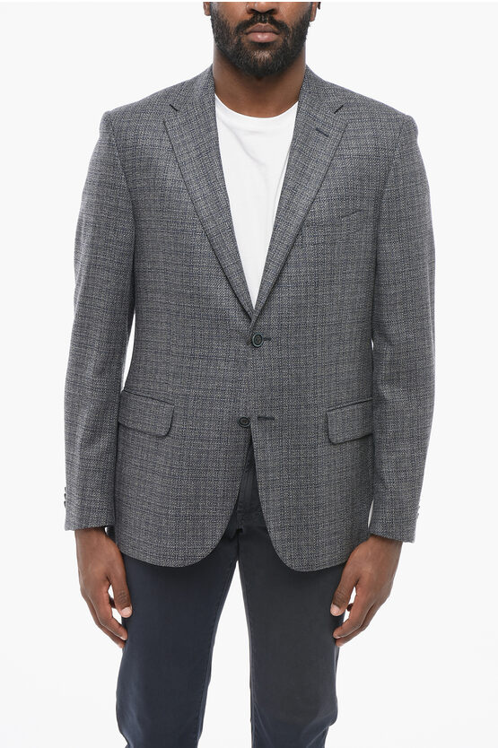 NINO DANIELI BLENDED WOOL BLAZER WITH FLAP POCKETS