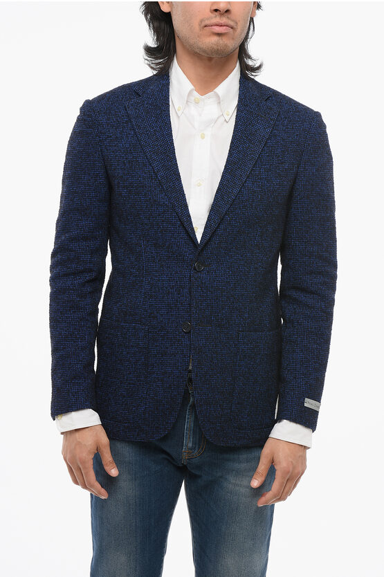 Nino Danieli Blended Wool Blazer With Fuzzy Motif