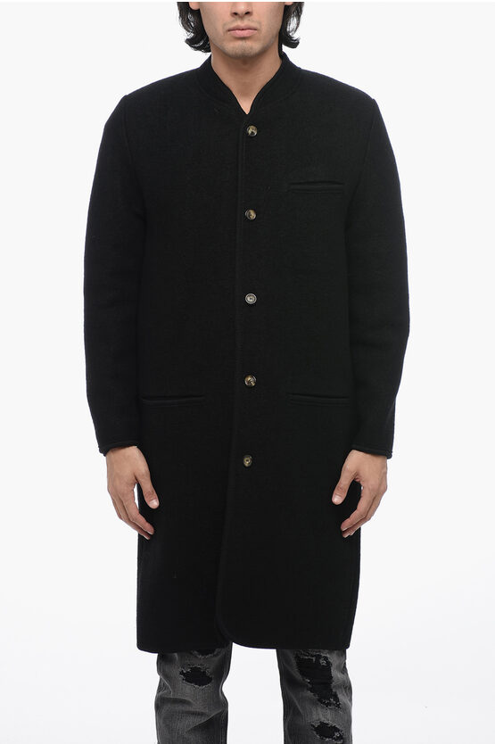 Shop Rier Boiled Wool Crewneck Walker Coat