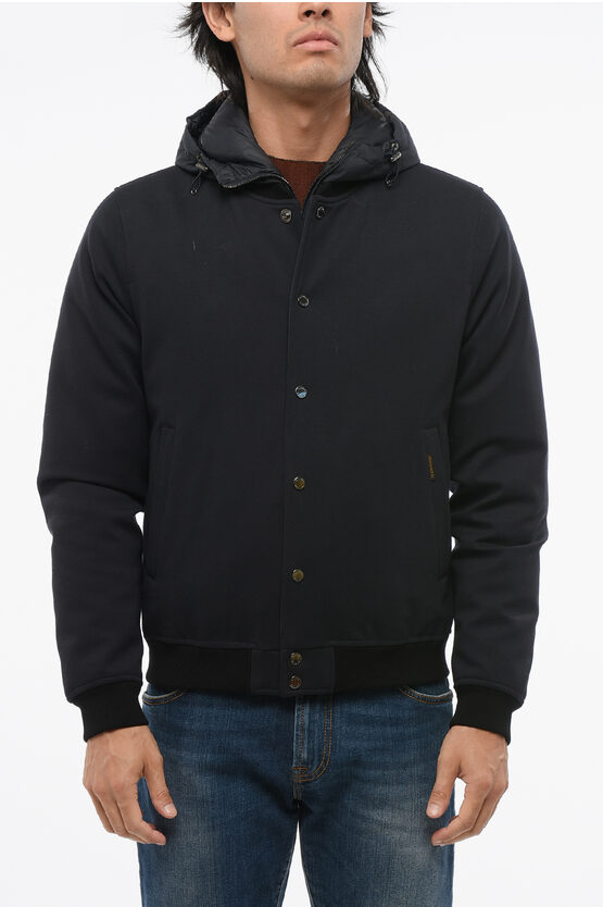 Moorer Bomber Fit Mougi Down Jacket With Removable Chest Piece