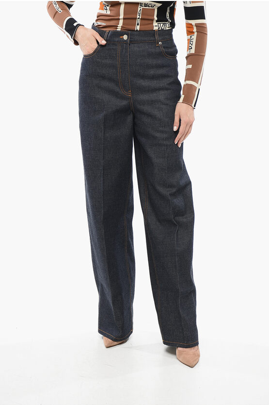 Ferragamo Bootcut Dark-washed Pants