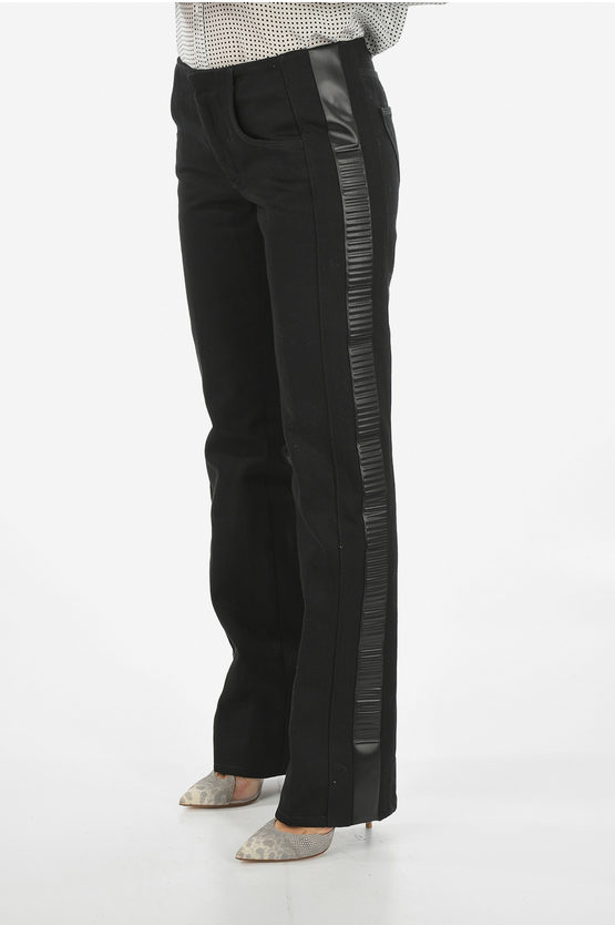 Bottega Veneta Bootcut Jeans With Side Band In Black