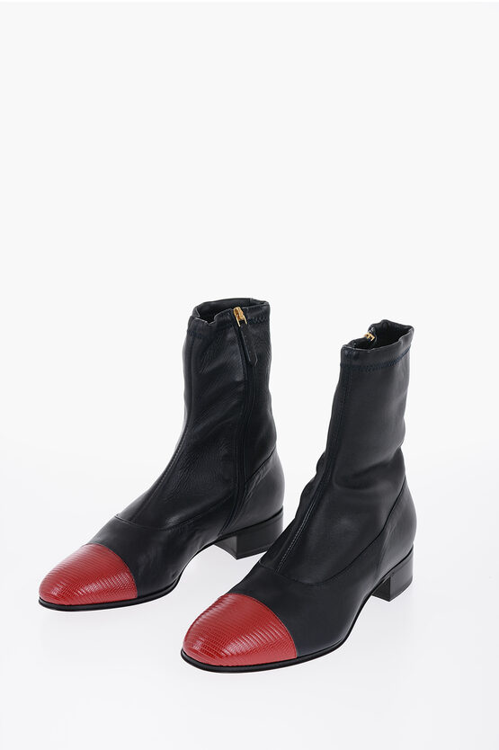 Shop Gucci Boots With Lizard Leather Details