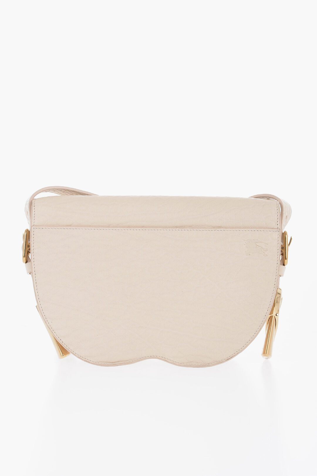 Borsa in pelle martellata, rosa polvere | Intrend