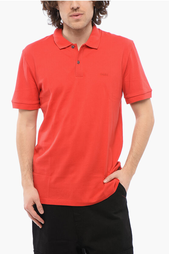 Hugo Boss Embroidered-logo Cotton Polo Shirt