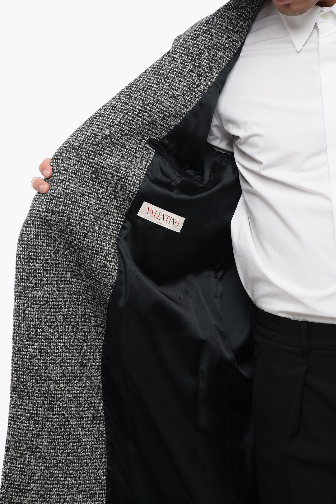 美品✨VALENTINO UOMO wool tweed bal coat 0400022127339_IVORYBLACK?wid=