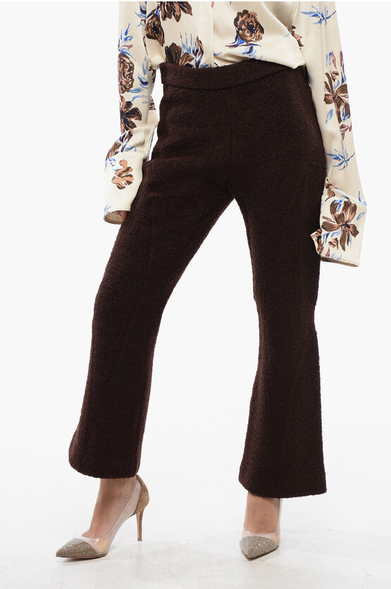 Jil Sander Bouclé Wool Cropped Pants