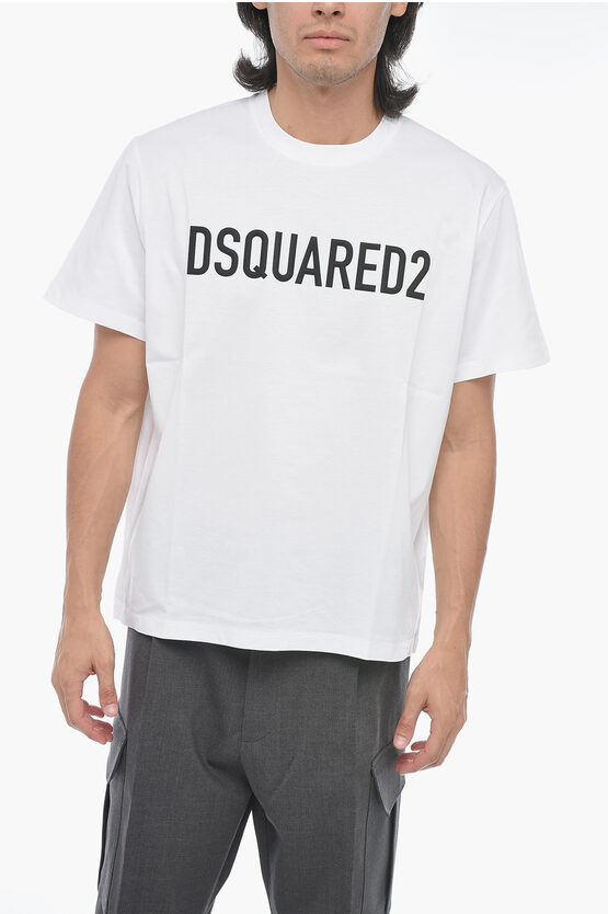 Shop Dsquared2 Box Fit T-shirt With Logo Print