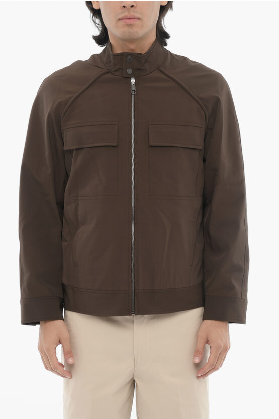 Neil Barrett Boxy Fit Baracuta Jacket With Zip Closure