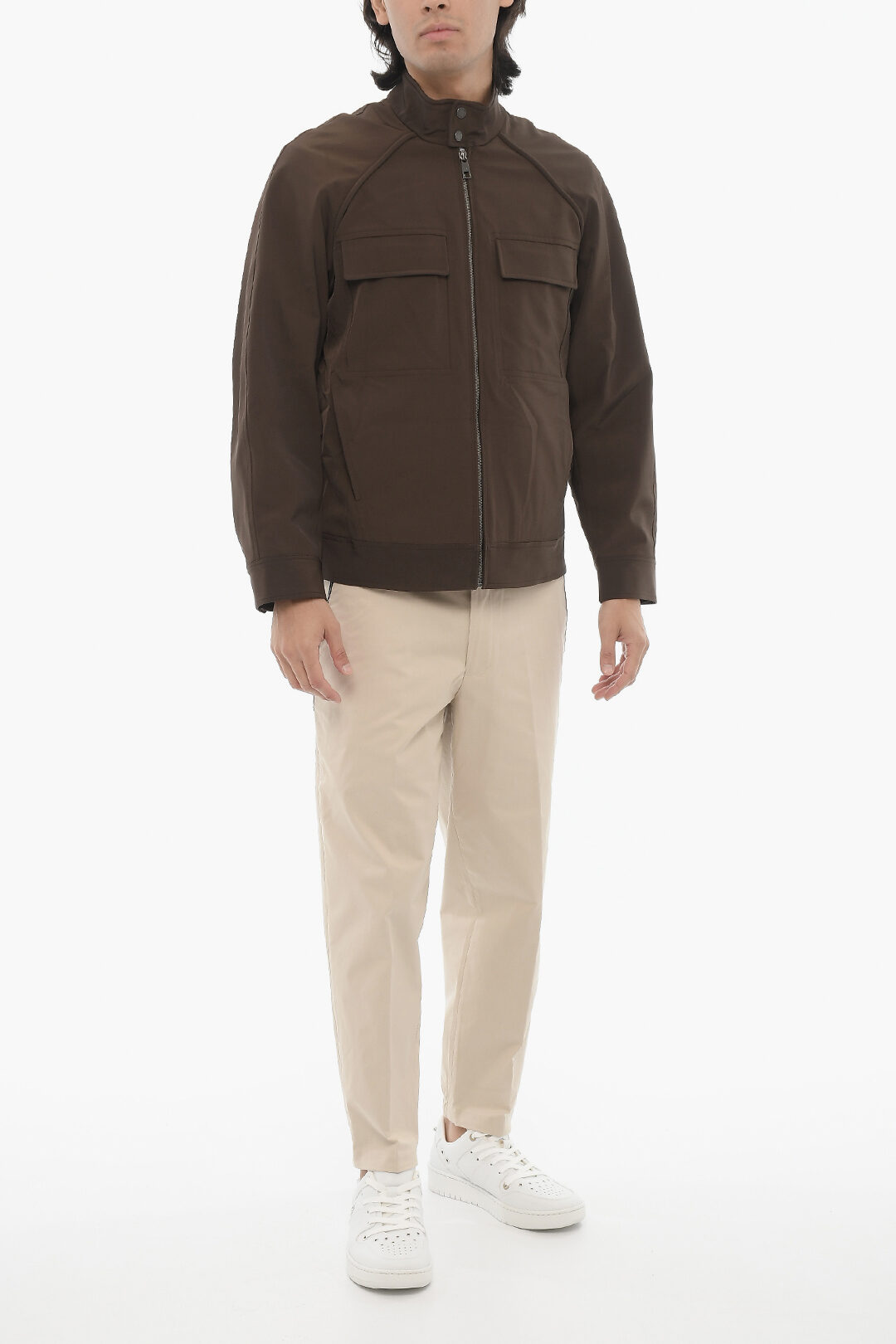 Neil Barrett Boxy Fit BARACUTA Jacket with Zip Closure men Glamood Outlet