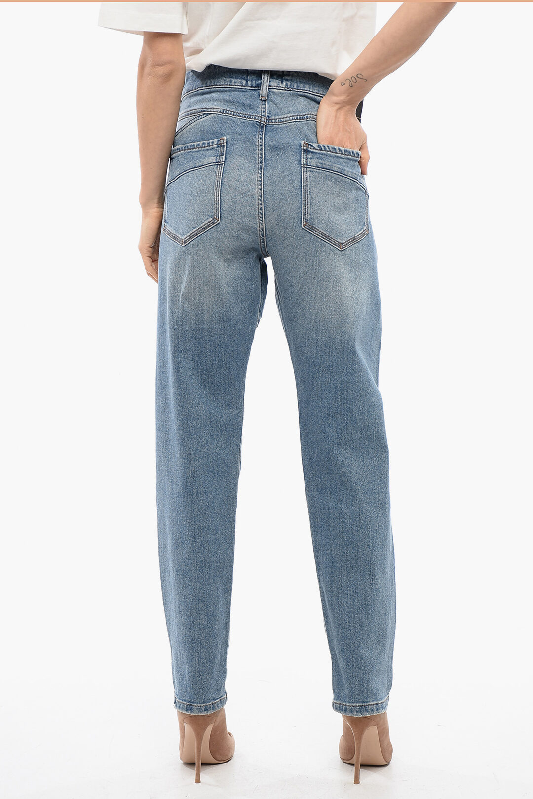 Sportmax Boyfriend Fit BRIAN Jeans with Visible Stitching