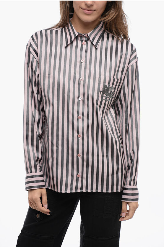 Etro Striped Button In Multi