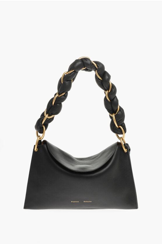 Proenza Schouler Braid Chain Shoulder Bag With Magnetic Closure In Black