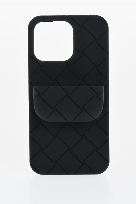 BOTTEGA VENETA BRAIDED IPHONE 13 PRO COVER WITH WITH AIRPODS HOLDER
