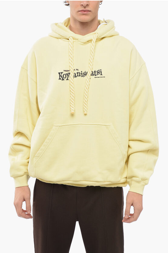Bonsai Braided Laces Hoodie In Yellow