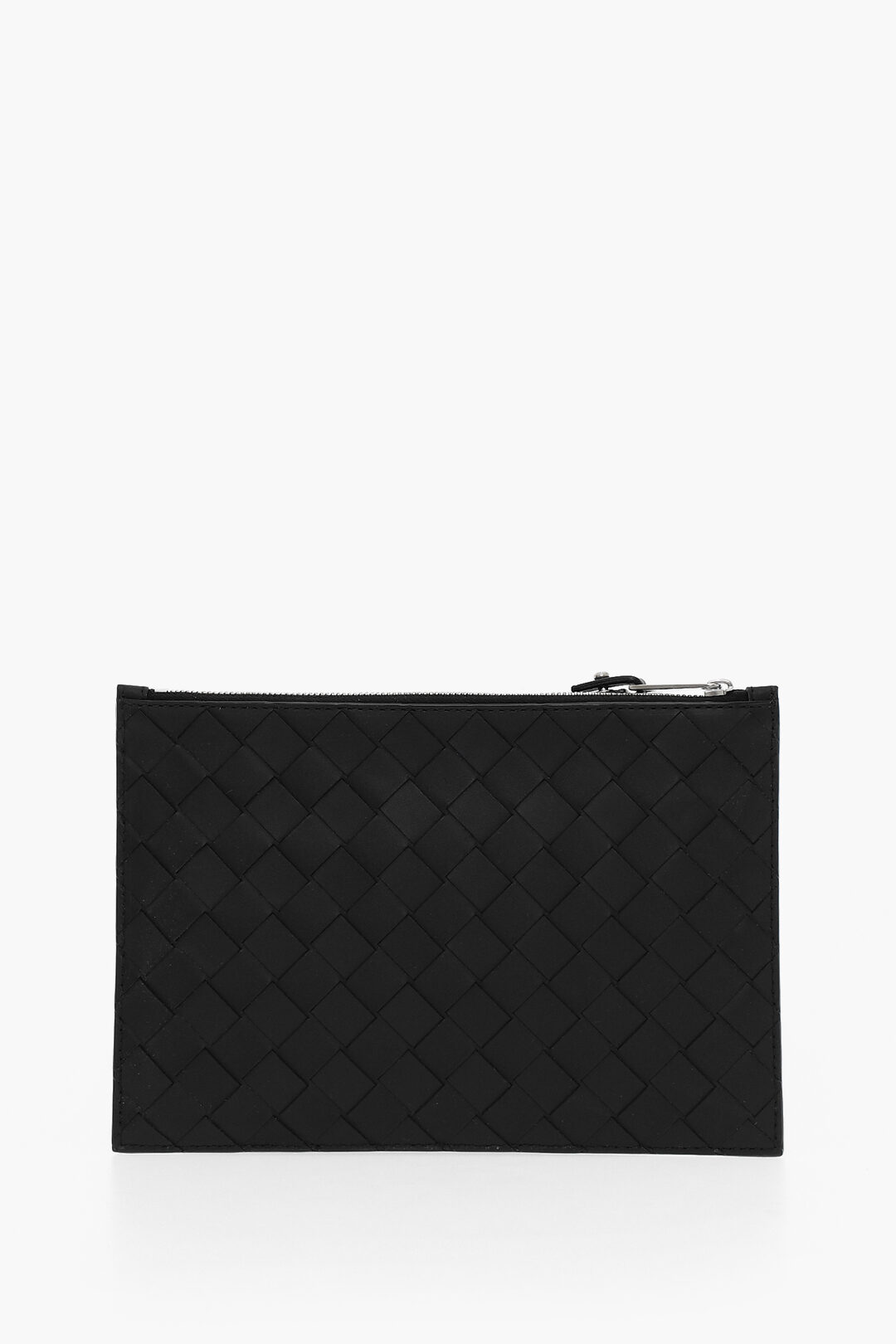 Bottega Veneta Braided Leather BILL Pouch with Zip Closure