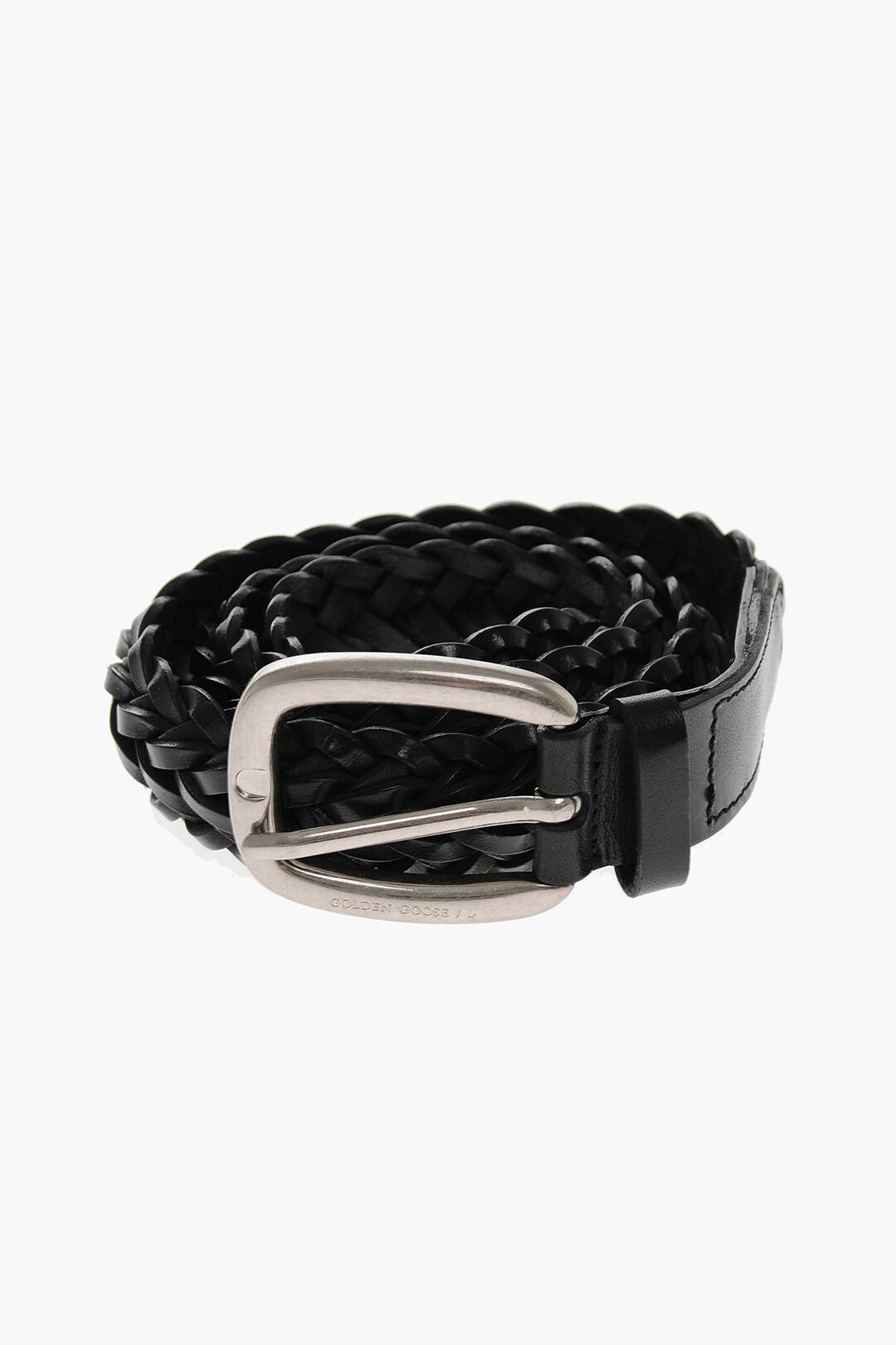 Golden Goose Braided Leather HOUSTON Belt 40mm men Glamood Outlet