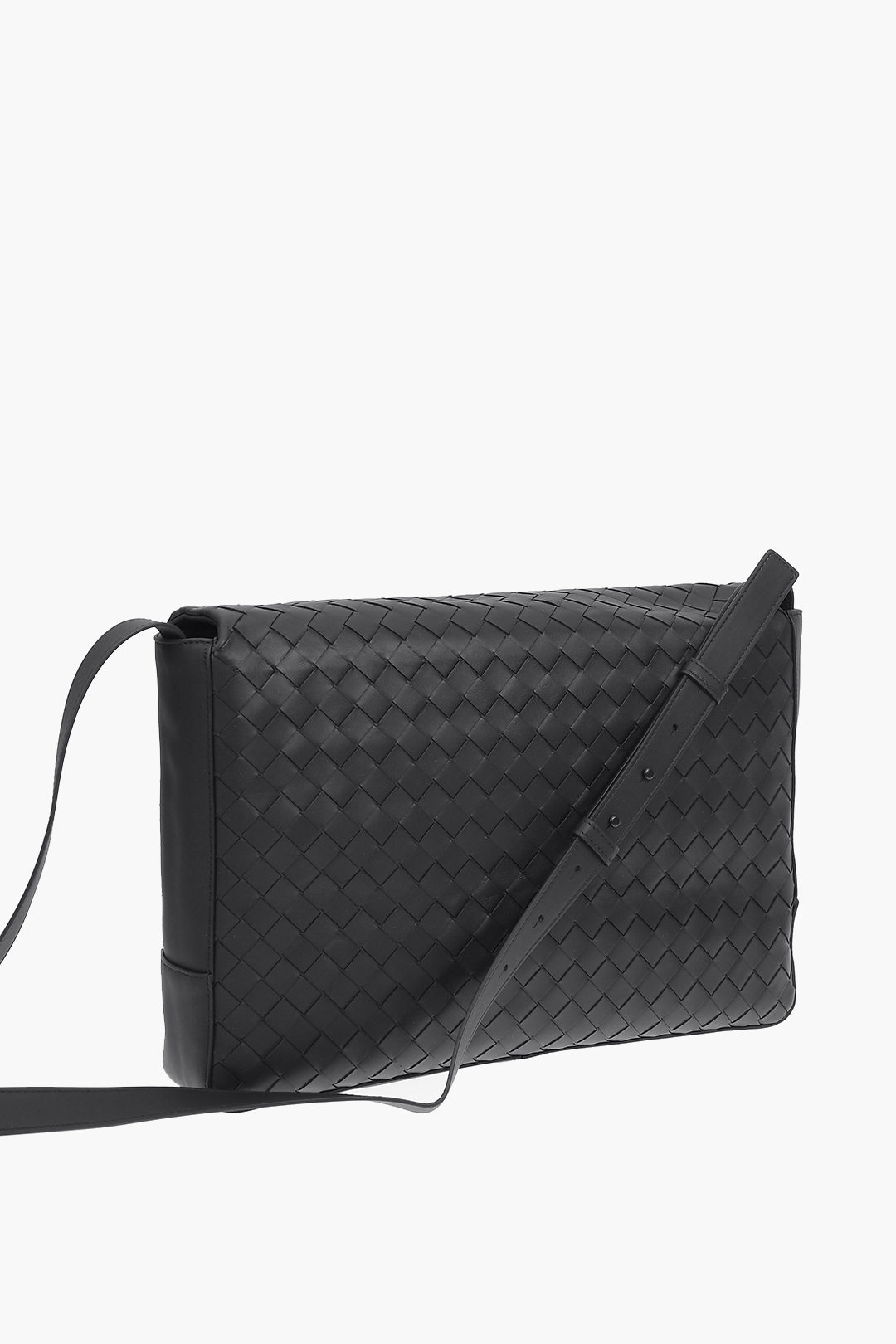 Bottega Veneta Braided Leather Messenger Bag with Magnetic Fastening ...