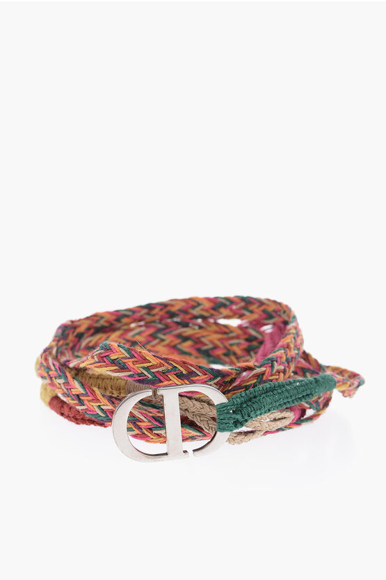 Shop Dior Braided Multicolor  Natural Belt