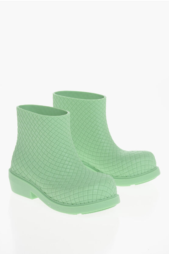 BOTTEGA VENETA BRAIDED RUBBER BOOTS