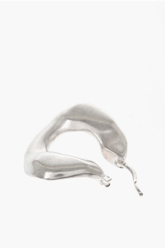 Brass Asymmetric Hoop Earrings