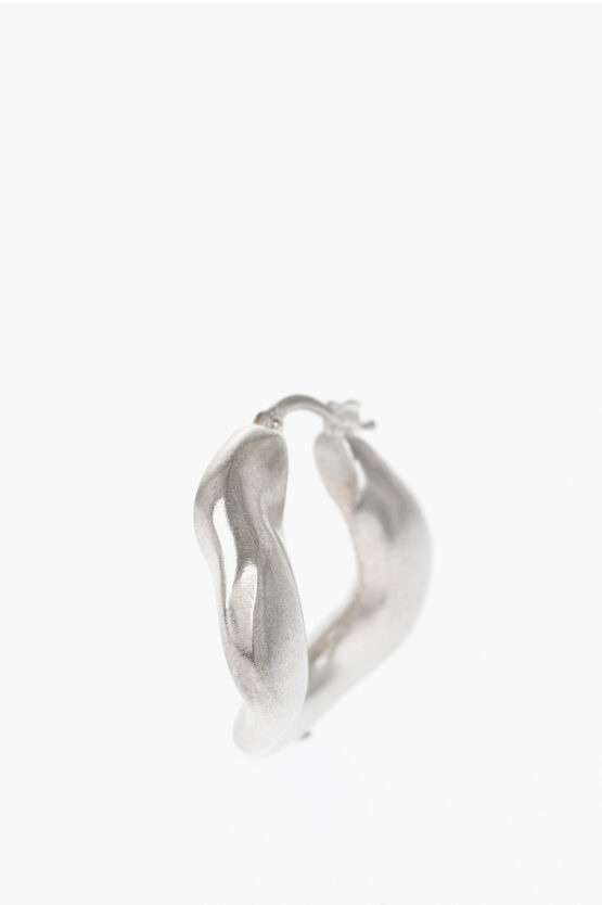 Brass Asymmetric Hoop Earrings