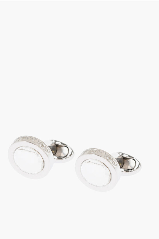 Corneliani Brass Cufflinks With Crystals