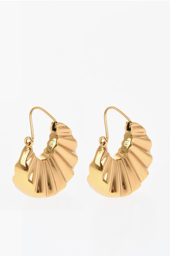 Brass Earrings With… - image