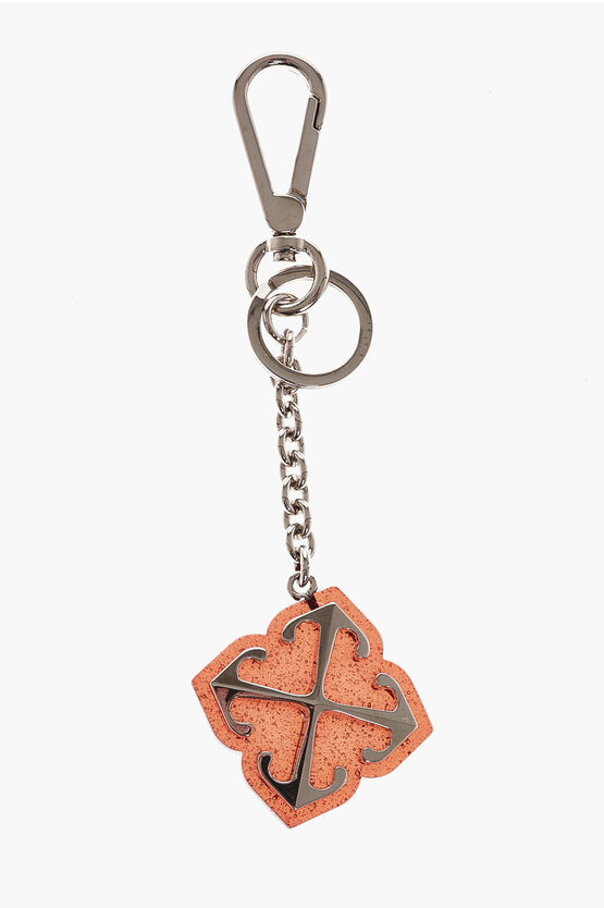Off-white Brass Jitney Keyring With Pendant