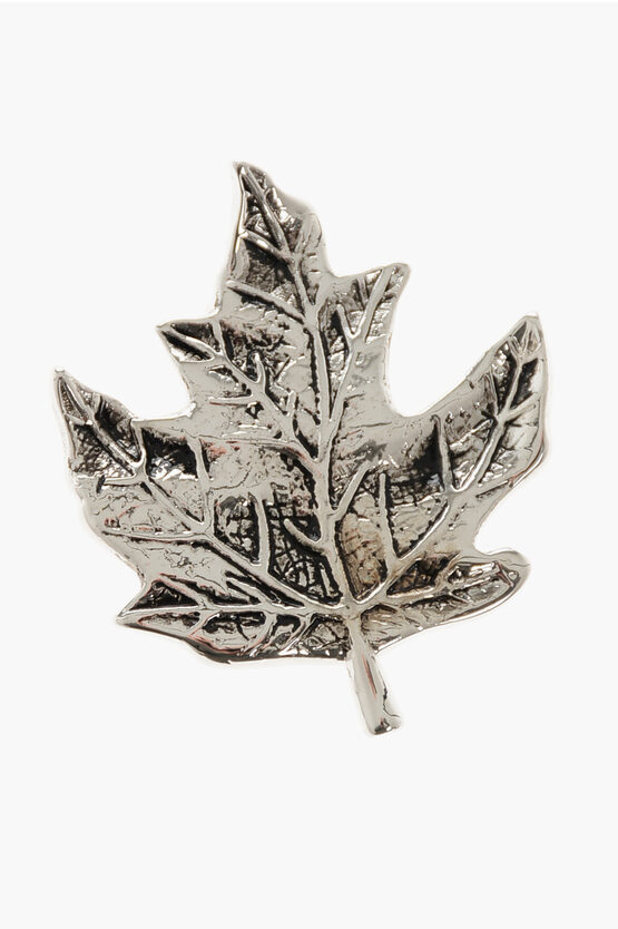 Dsquared2 Brass Leaf Brooch