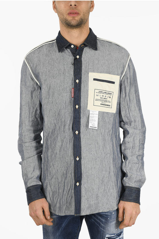 0401~Flax SLUB T-Shirt with Breast Pocket