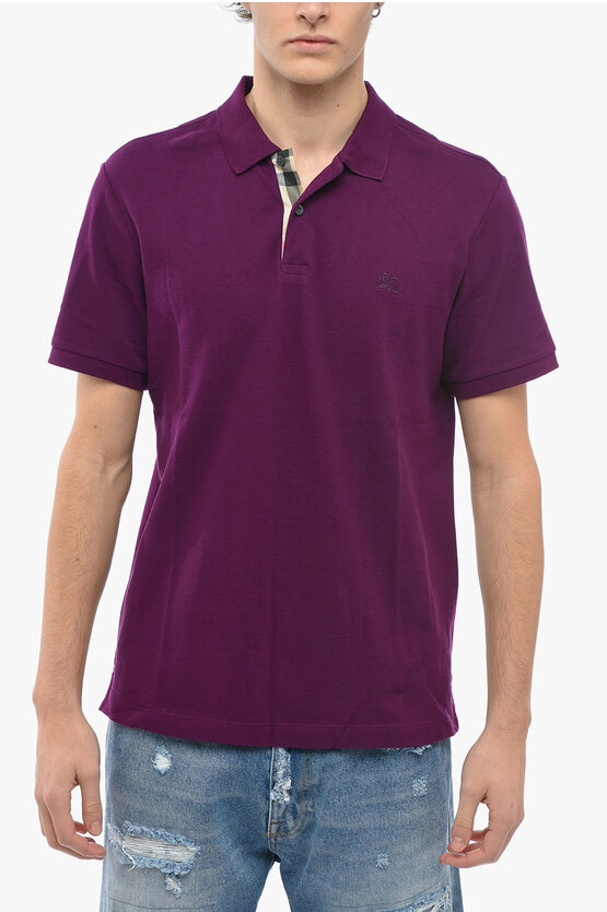 Burberry BRIT Piquet Cotton Polo Shirt with Embroidered Logo men
