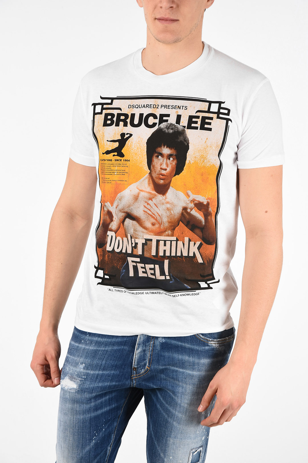 44％割引L代引き人気 定価4万 新品 DSQUARED2 Dyed Bruce Lee T-shirt Tシャツ/カットソー(半袖/袖なし ...