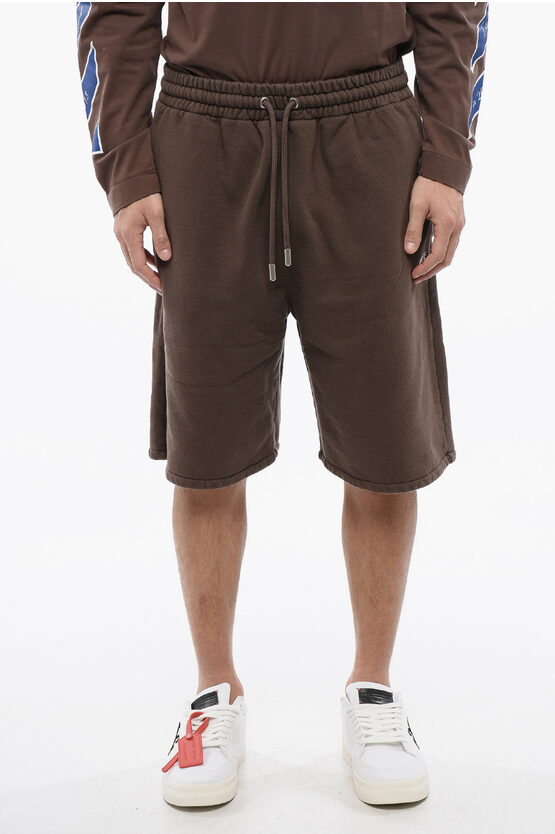 Off-white Brushed Cotton Cornley Jogger Shorts